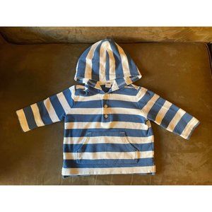 12-18M Janie and Jack Blue & White Striped Hoodie